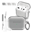thumbnail image 1 of 2en1 Funda Protector Tpu Para AirPods 4 Case +limpiador Xtellar gris, 1 of 3