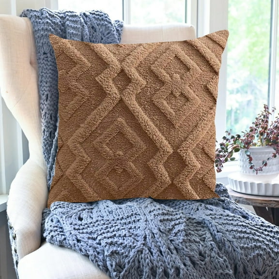 JilgTeok Household Necessities Throw Pillow Covers Soft Snowflake Velvet Couch Pillow Covers Decorative Throw Pillows for Couch, Bed, and Home Decor(17.7*17.7in)