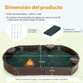 thumbnail image 3 of Costway Arenero Elíptico 183 cm para 4 Niños Kit Arenero de Exterior con Cobertura Impermeable Asientos para Patio Playa Marrón, 3 of 8