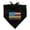 Black, variant on Gay Pride American Flag Rainbow Dog Pet Bandana - Black