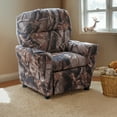 thumbnail image 4 of Flash Furniture Fabric Upholstered Kids Recliner with Cup Holder, Headrest, and Footrest, Camouflage, 4 of 17
