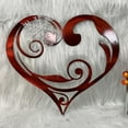 thumbnail image 3 of Metal Heart Wall Art for Outdoor Garden and Patio, Retro Hollow Design, Sturdy and Durable, Perfect for Valentine's Day, Weddings, Anniversaries, Birthdays, and Home Décor 11.8*11in, 3 of 6