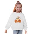 thumbnail image 3 of Odeerbi Toddler Boys Girls Halloween Crewneck Sweatshirts Fall Winter Cotton Sweatshirt Toddler Kids Cute Solid Color Halloween Print Long Sleeve Sweatshirts Top Toddler Clothes White, 3 of 6