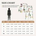 thumbnail image 6 of Kll Pretty Floral With Leaves Print Women'S Long Sleeve Pajamas With Pants Sleepwear Loungewear 2 Set-Large, 6 of 9