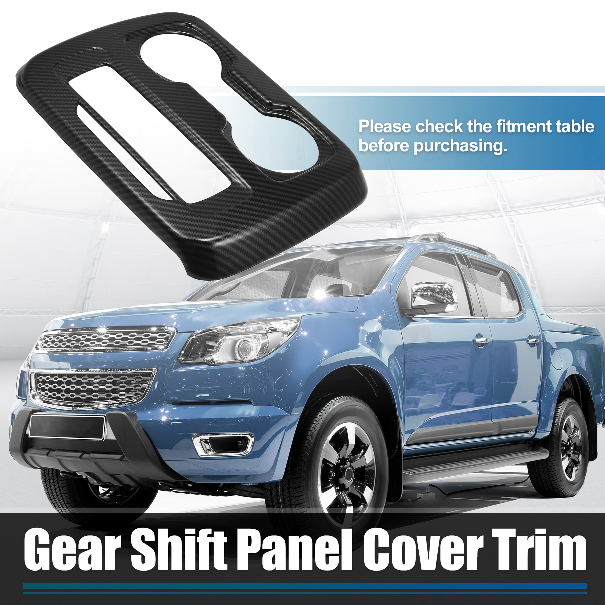 Carbon Fiber Pattern Central Control Gear Shift Panel Cover Trim Accessories for Chevrolet Colorado 2015-2022 Black