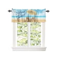 thumbnail image 2 of Kitchen Cafe Valance Curtain for Small Windows,Summer Beach Recliner Parasol Rod Pocket Short Valances Ocean Life Seaside Vacation Window Treatment Panel for Living Room/Bedroom/Bathroom,42x18in, 2 of 9