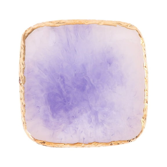 1Pc Purple Resin Square Nail Display Plate for Manicure Color Art Supplies at Home or Shop