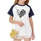 thumbnail image 5 of Blusas y camisas de manga corta con cuello redondo para niños y niñas, blusa de manga corta con estampado de cuello redondo, 5 of 7