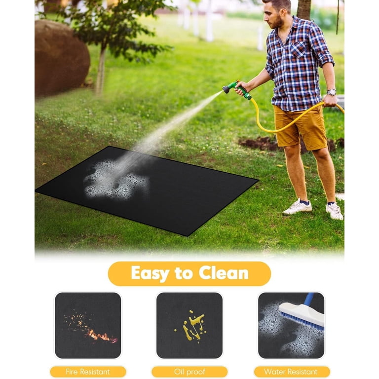 ANUNU Under Grill Mat, 48x36 Inch BBQ Floor Protector photo 5