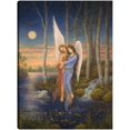 thumbnail image 1 of Cuadro Decorativo - Ángel de la luz de la luna Jr  Impresión en canvas, estrechado., 1 of 2