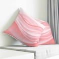 thumbnail image 3 of Pink Striped Pillow Covers 16x16 Inch Decorative Throw Pillow Cover, Modern Abstract Art Wave Moire Gradient Sofa Pillowcases Accent Cushion Case Home Decor Bedroom Living Room, 3 of 6