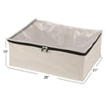 thumbnail image 2 of Household Essentials Cedarline Blanket Storage Bag, Heavy-Duty Cotton Canvas Bag with Clear PEVA Top, Durable Double Zipper, Breathable and Snag Resistant, Natural, 2 of 5