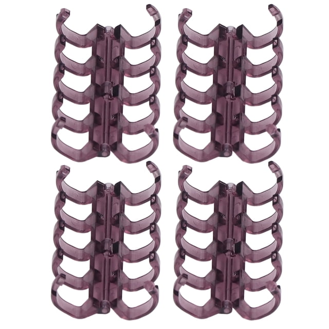 20Pcs Binding Rings Segmented Design Holds 60 Sheets 11mm Binding Thickness Office Supplies for Loose Leaf Customizable Books Transparent Material