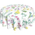 thumbnail image 1 of Mindunm Spring Flowers Tablecloth Round Table Cover Washable Stain and Wrinkle Resistant Water-Proof Table Cloth 60 Inches, 1 of 6
