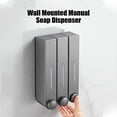 thumbnail image 3 of Mistaha Versatile Manual Press Soap Dispenser Set for Home - Durable Wall-Mounted Liquid Soap Dispenser, Easy Installation, Leak-Proof Inner Core Bottle, 420ML Capacity, Smooth Pumping, White, Pack, 3 of 6