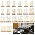 thumbnail image 1 of MasteelfCA ROSENICE 20pcs 1-20 Wedding Table Wooden Number with Holder Base, 1 of 5