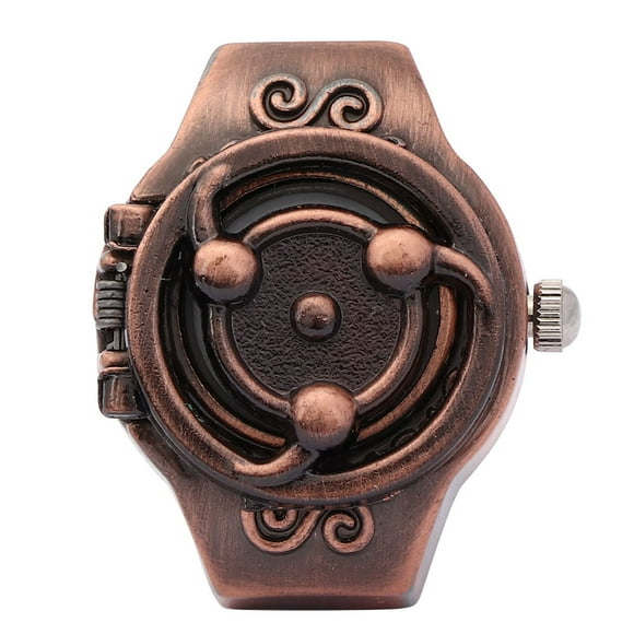 Reloj con anillo de cuarzo, reloj con anillo para dedo, reloj con tapa abatible hacia arriba, reloj con anillo de cuarzo para dedo, probado profesionalmente