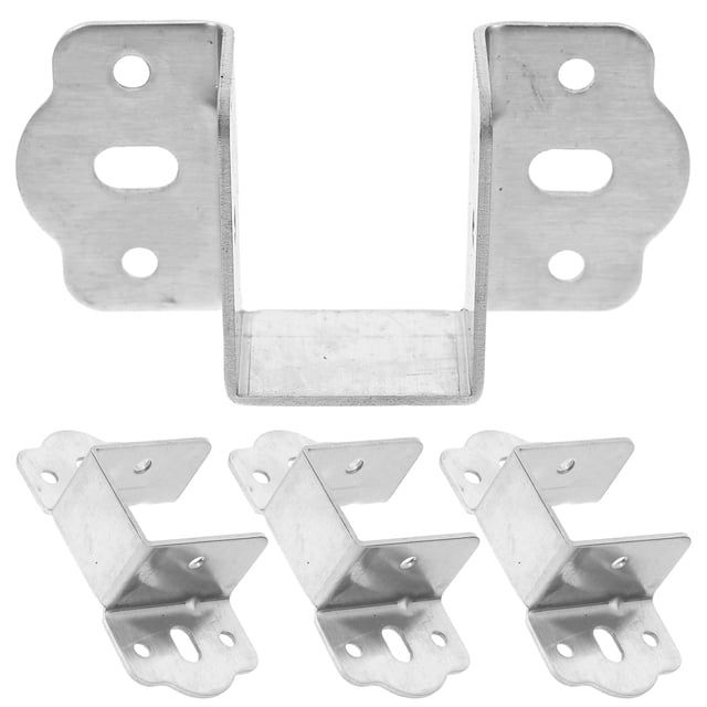 EcoNesxp pcs Bed frame bracket type bed beam center support bracket hardware 4 pcs Bed frame bracket U