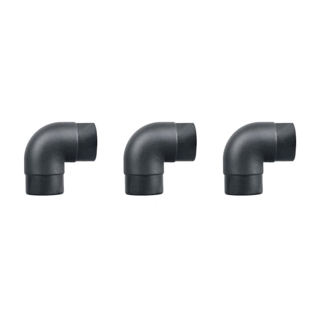 Riwesomey Tubo de conducción negro Resistencia a altas temperaturas y larga vida útil para conector de salida de codo de ventilación de aire Type1