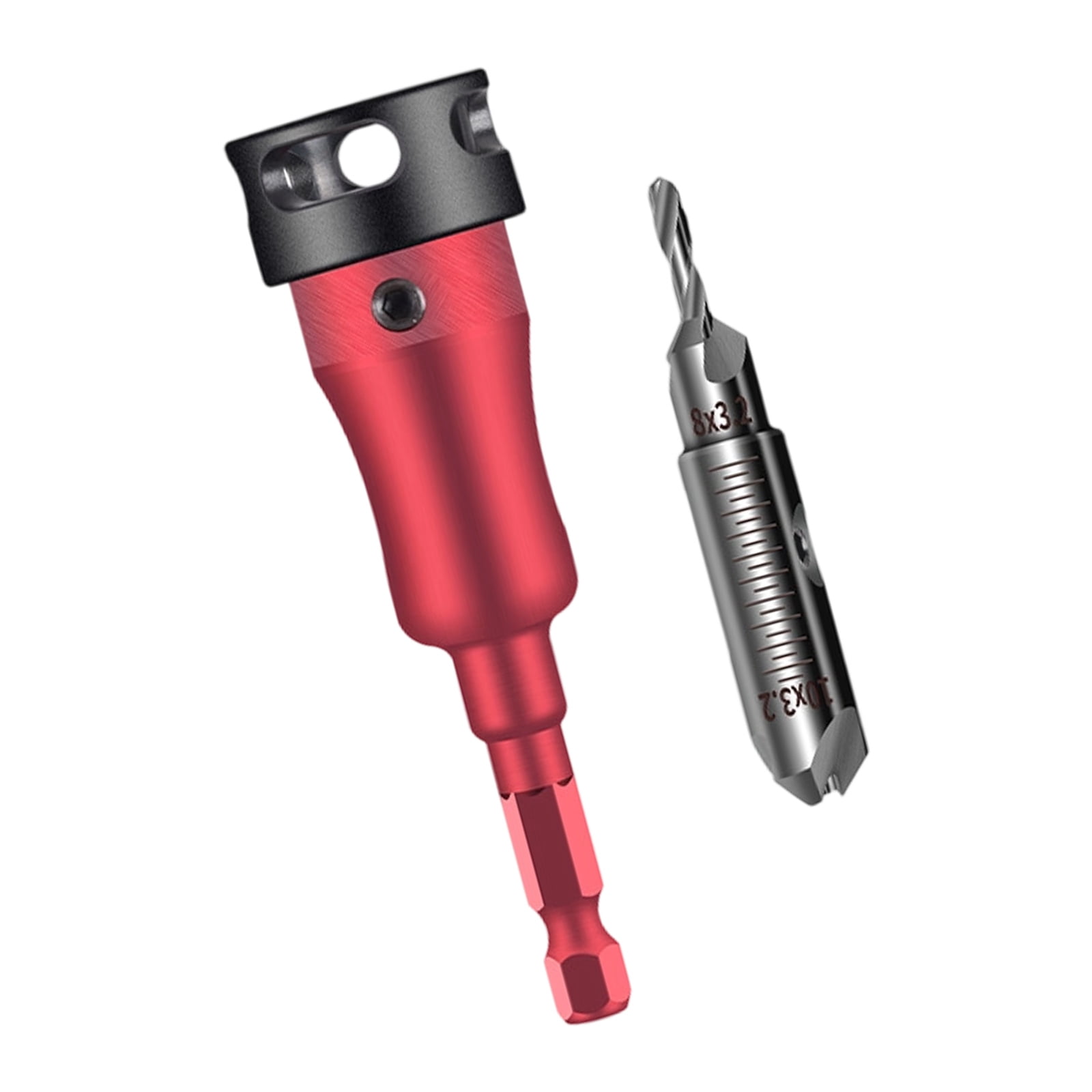 Double Purpose Countersink Drill Bit Set with Converts 45 Degree Chamfer Head and Ergonomic Grip Design