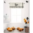 thumbnail image 6 of Halloween Valances for Windows Boo Cobweb Window Curtain Rod Pocket Black Stripes Retro Holiday Window Treatment Decor Valances for Kitchen Living Room Bedroom 54x18in, 6 of 7