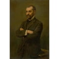 thumbnail image 3 of Elemír Halász-Hradil 11x14 Black Modern Framed Museum Art Print Titled - Portrait of Felix Halmi (1908), 3 of 5