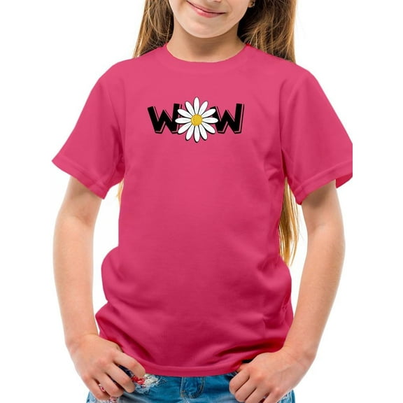 Wow Daisy Banner. T-Shirt Juniors -Image by Shutterstock, x-Large