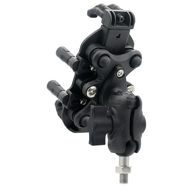 lyrlody Support de Téléphone pour Moto Réglable Amortisseur, Silicone Antidérapant, Rotation à 360°, Fixation à 8 Griffes, Compatible avec la Plupart des Téléphones
