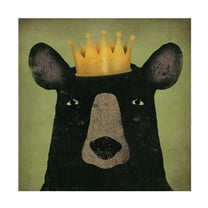 Trademark Fine Art 'The Black Bear with Crown' Canvas Art by Ryan Fowler