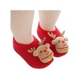 thumbnail image 3 of Fangasis Infant Sock Slippers Comfort Christmas Floor Socks Slip On Home Shoes Indoor Cozy Crib Shoe Red Elk 5toddlers, 3 of 9