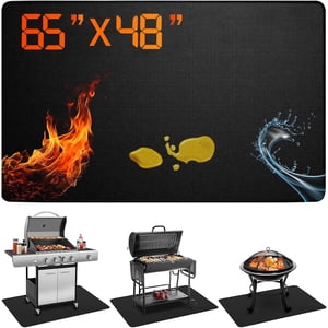 ANUNU 65x48 Inch Large Under Grill Mat, Double-Sided