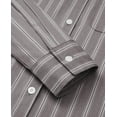 thumbnail image 3 of Vividaire Button Down Shirts for Women Long Sleeve Collared Striped Work Business Casual Office Blouses Tops with Pocket, 3 of 8