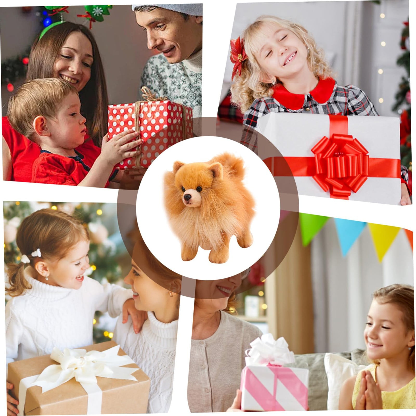 ​​LYINGF Realistic Lifelike Dog Plush Toy (10x9") - Cotton-Filled Stuffed Animal with Detailed Features, Cuddly Nursery Decor Gift for Girls and Animal Lovers​​