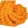 thumbnail image 2 of Artificial Golden Yellow Marigold Garland for Decoration 5 feet Long Strands Artificial Marigold Flowers, Indian Decor for Pooja, Wedding Christmas, Events Decorations, 2 of 5