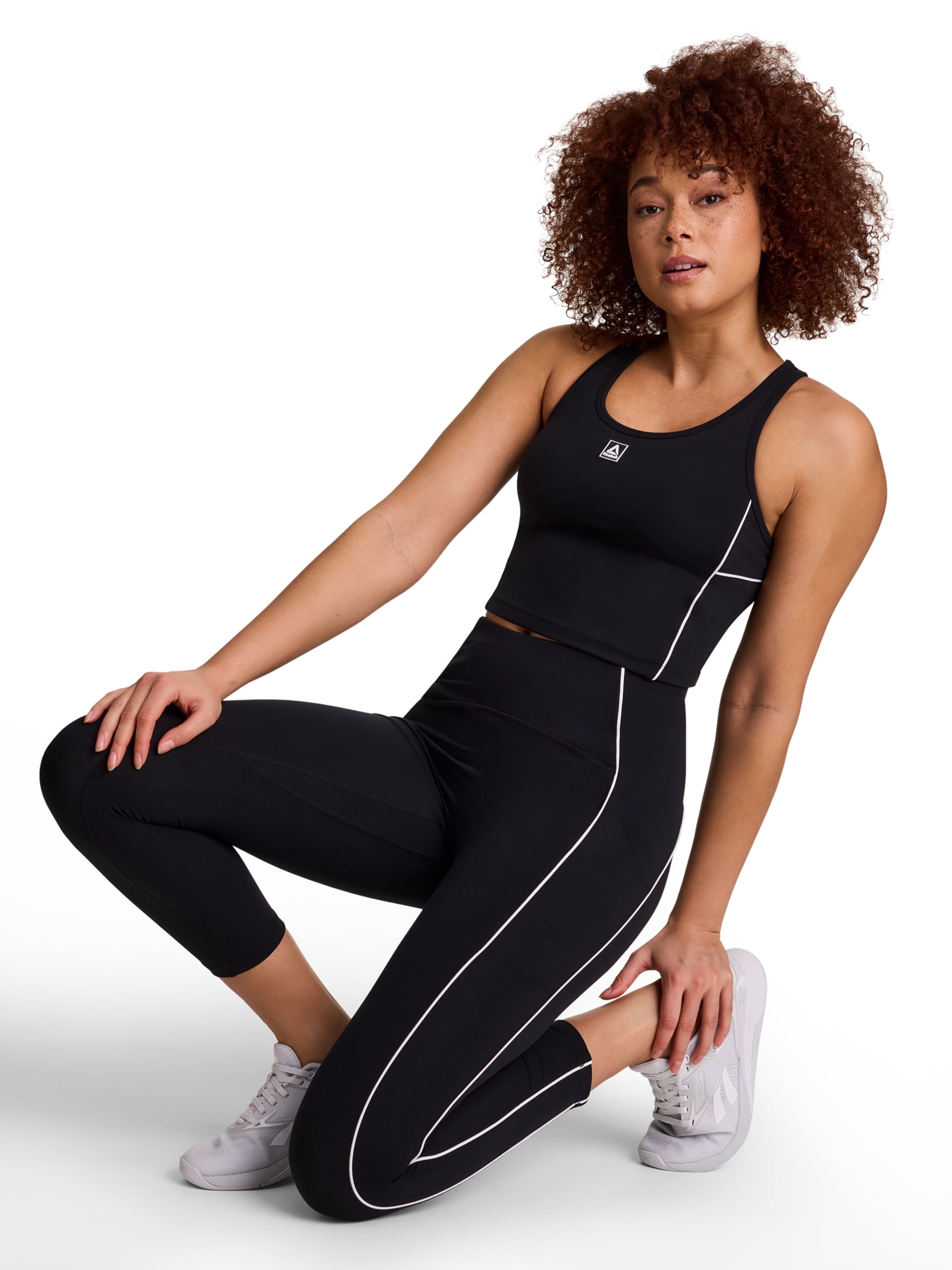 Reebok Women's Team Player Cropped Bra Tank with Removable Cups