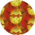thumbnail image 1 of Ahgly Company Machine Washable Indoor Round Transitional Neon Red Area Rugs, 4' Round, 1 of 7