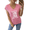 1-pink, variant on Giffimy WANTED AND WILD Short Sleeve V Neck Casual Tee