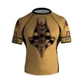 thumbnail image 2 of Raven Fightwear Men's Anubis BJJ Rash Guard Short Sleeve MMA Gold, 2 of 3