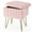 Pink, variant on CONCETTA Footstools Ottoman Storage Bench, Vanity Faux Fur Padded Chair with Storage and Adjustable Feet for Makeup Bedroom Entryway, Grey
