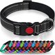 thumbnail image 1 of Collar para perro, collar clásico ajustable de nailon reflectante con acolchado de malla suave y transpirable para perros pequeños, talla L, negro., 1 of 5
