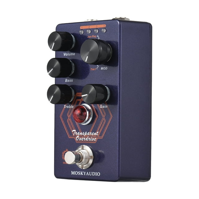 Hacedor de efectos MOSKYAudio Pedal de efectos de guitarra Overdrive Interruptor de 4 Modos