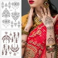 thumbnail image 2 of Kit de Tatuajes de Henna XMASIR con 12 Hojas de Stickers Impermeables, 2 of 9