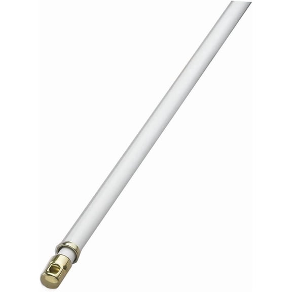 Levolor Sash Cafe Curtain Rod Round Style - Hardware Included - White, 21-40 In