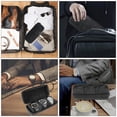 thumbnail image 6 of FUYGRCJ Watch Travel Case 3 Slot Fashion Watch Box Organizer with Watch Pillows, Portable Watch Holder with Zipper Black Watch Storage and Display Case for Men Gift 22x9x8.5cm, 6 of 7