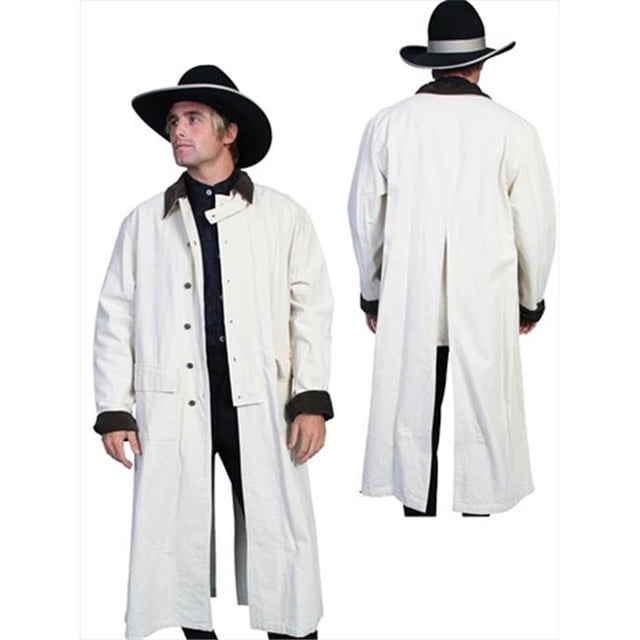 Scully RW107-NAT-L Mens Rangewear Canvas Duster Jacket- Natural- Large