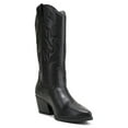thumbnail image 2 of Soda Women Cowgirl Cowboy Western Stitched Heel Boots Pointy Toe Mid Shaft ORVILLE-S Black 8, 2 of 4