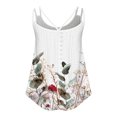 thumbnail image 4 of Quinlirra Women Tank Tops long 2025 Women's Spring And Summer New Tank Eyelet Embroidery Scoop Neck Fashion Print Casual Fashion Top, 4 of 5