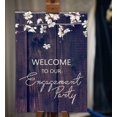 thumbnail image 2 of Darling Souvenir MADE WITH LOVE Flowers With Wood Panel,WelcomeSignLarge Decorative PosterWelcomeTo Our Engagement Poster For Easel Party Collection- 18x12, 2 of 5