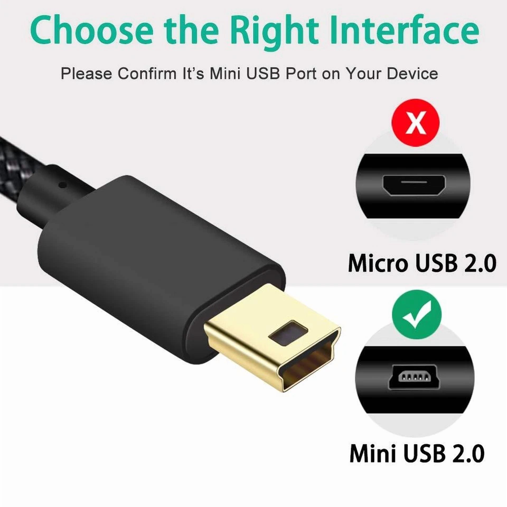 CRESTIN- Scovee Mini Usb Cable Braided 6Ft Type A Male To B Data
