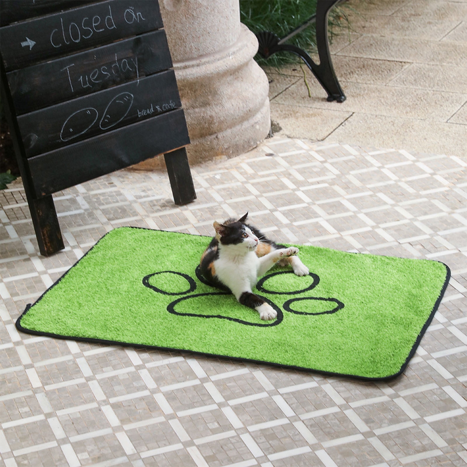 Byujiro Pet Mat Imitation Meadow Pet Floor Mat Water Absorbing No Slide Mat Cats and Dog General Sleeping Mat Wear Counteractive Floor Mat